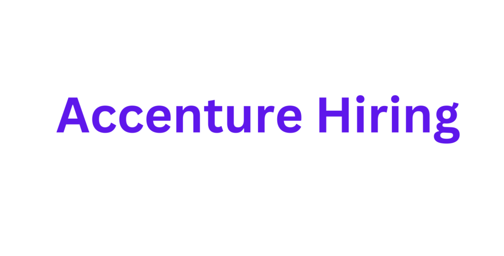 Accenture Freshers Hiring for App Development Associate