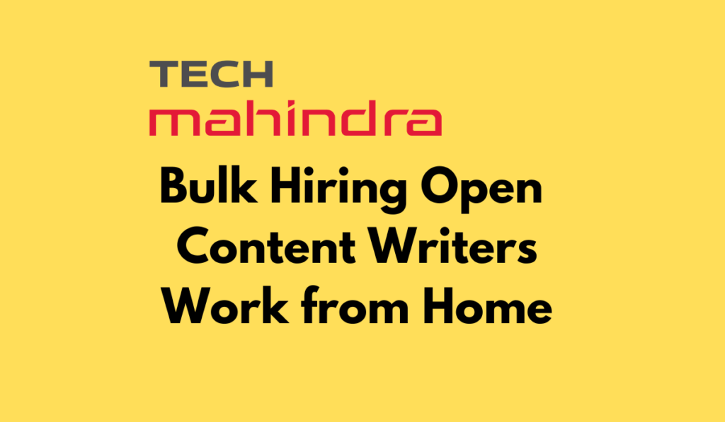 Content Writer Job Work from Home