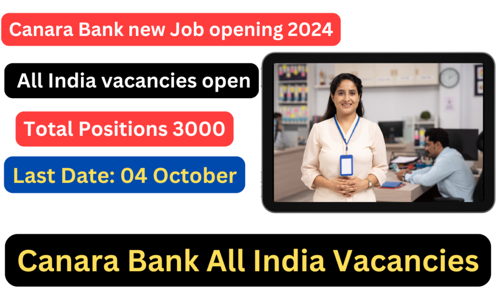 Canara Bank new Job opening 2024