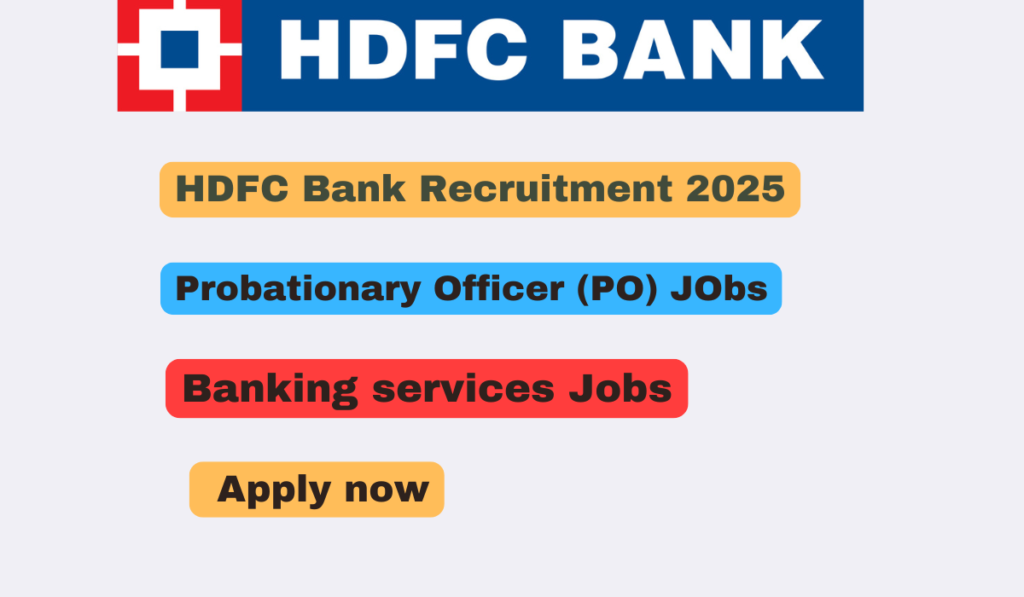 HDFC Bank PO Job 2025: Apply Online Application