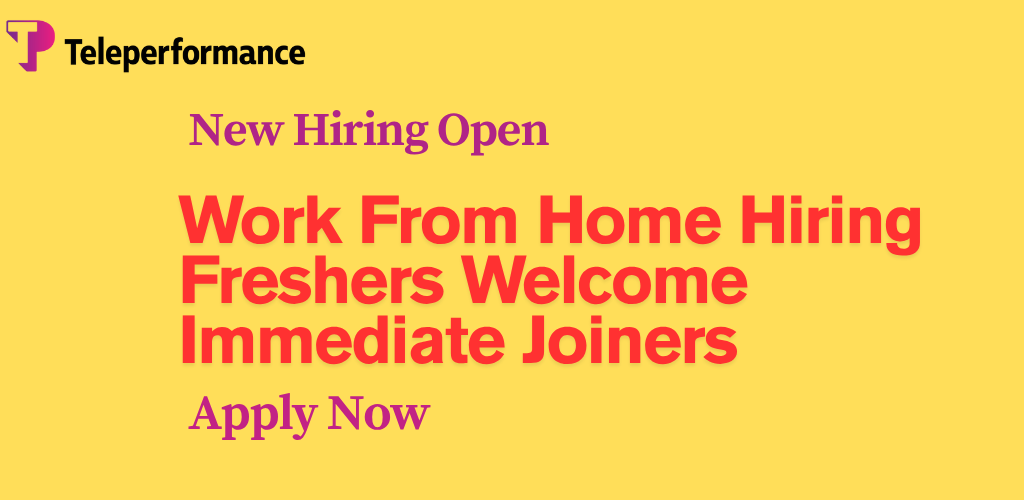 New Hiring Teleperformance Order Support Work From Home